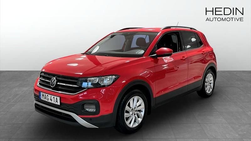 Röd (red) Begagnad 2019 VW T-Cross SUV | 134 900 kr (Marknadspris) - Bild 1/4