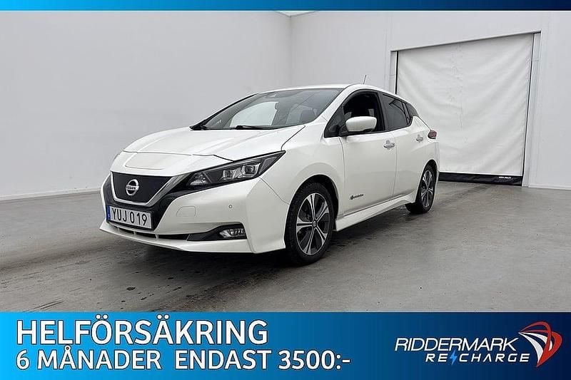 Vit Begagnad 2018 Nissan Leaf 360º Halvkombi | 134 800 kr (Bra pris) - Bild 1/3