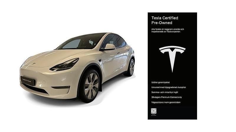 Vit Begagnad 2022 Tesla Model Y Long Range AWD SUV | 358 200 kr (Marknadspris) - Bild 1/4