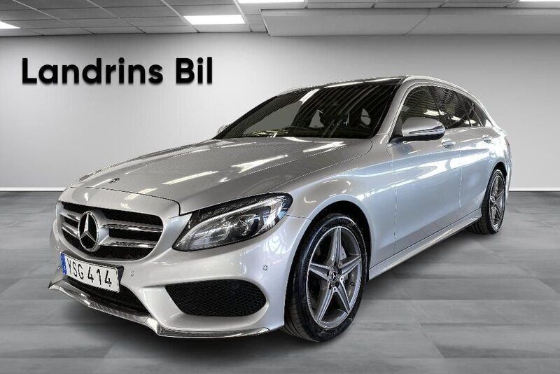 Silver Begagnad 2017 Mercedes C400 AMG line Kombi | 324 900 kr - Bild 1/4