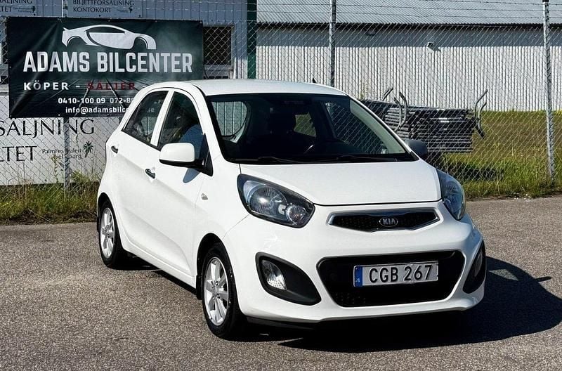 Vit Begagnad 2014 Kia Picanto Halvkombi | 59 900 kr (Marknadspris) - Bild 1/4