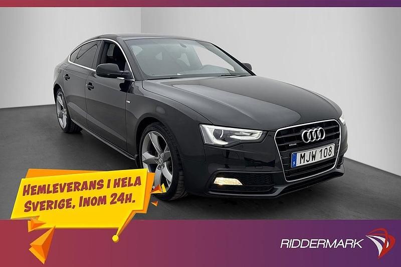 Svart Begagnad 2013 Audi A5 Sportback S-Line Halvkombi | 159 800 kr (Marknadspris) - Bild 1/3