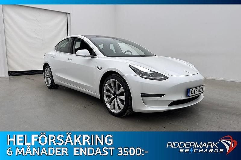 Begagnad Tesla Model 3 Long Range AWD 366 kW (498 HK) 2019 Vit Sedan