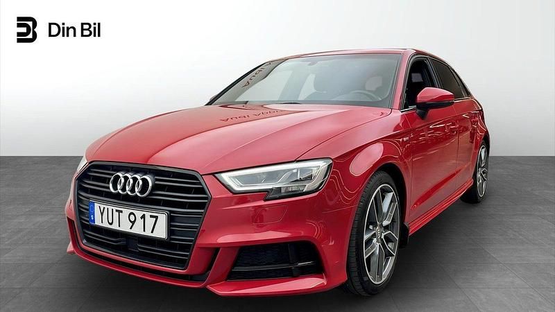 Röd Begagnad 2018 Audi A3 Sportback S-Line Halvkombi | 189 000 kr (Lite dyr) - Bild 1/4