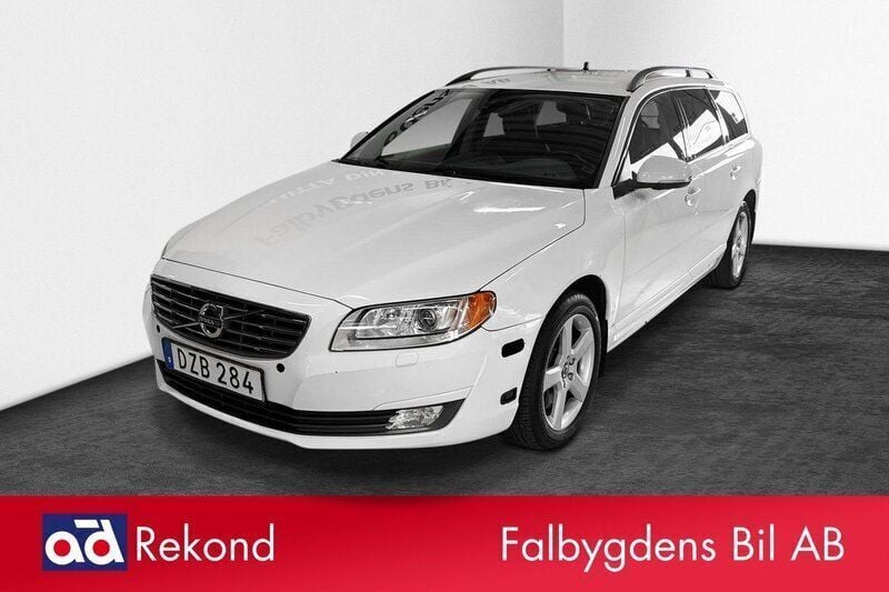 Vit Begagnad 2014 Volvo V70 Kinetic Kombi | 99 500 kr (Bra pris) - Bild 1/4