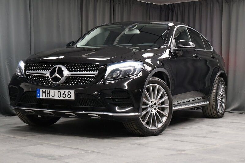 Svart Begagnad 2017 Mercedes GLC220 AMG Sportkupé | 349 000 kr (Marknadspris) - Bild 1/4