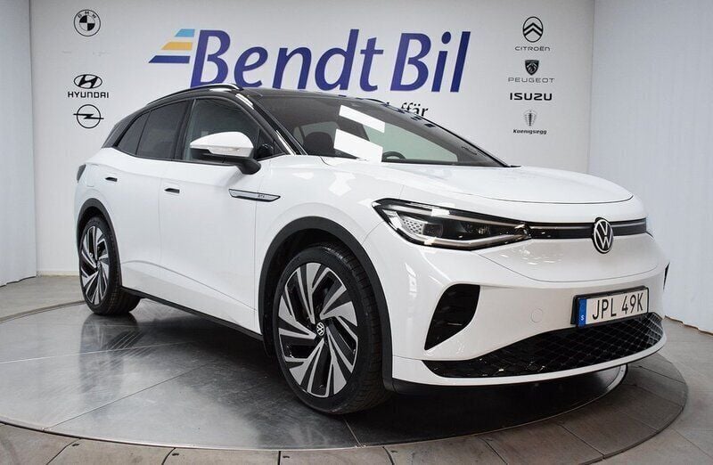 Vit Begagnad 2021 VW ID.4 GTX SUV | 374 500 kr (Marknadspris) - Bild 1/3