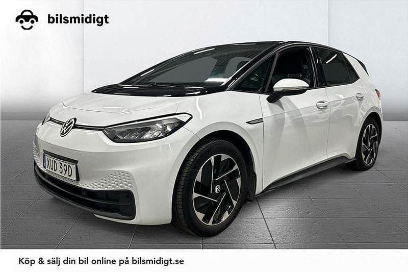Vit Begagnad 2022 VW ID.3 Pro Performance Halvkombi | 199 900 kr (Lite dyr) - Bild 1/3