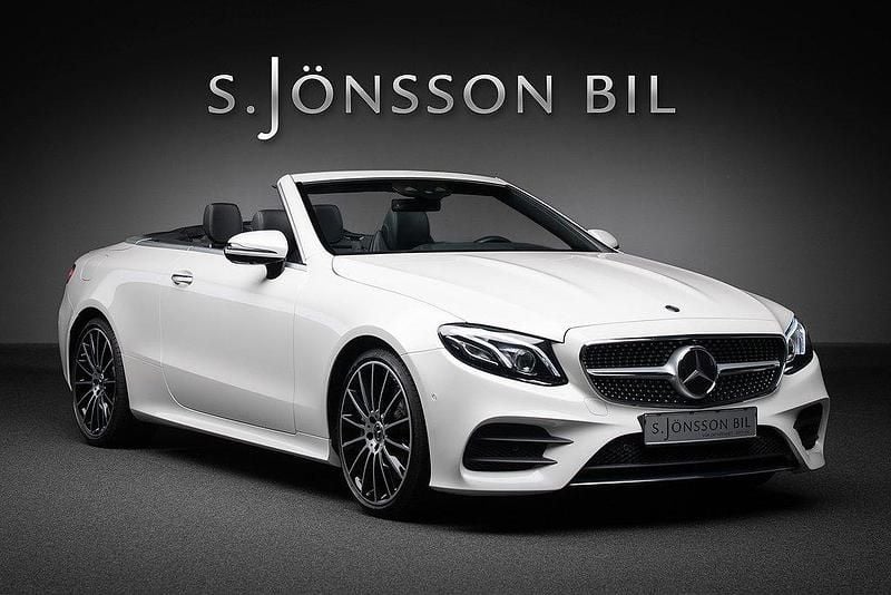 Vit (diamantvit metallic) Begagnad 2017 Mercedes E300 AMG Cab | 469 000 kr (Marknadspris) - Bild 1/4