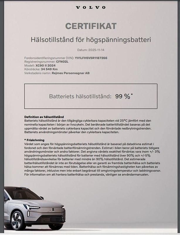 Begagnad Volvo XC90 Plus 462 HK (339 kW) 2024 Svart SUV