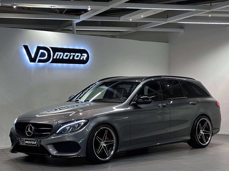 Grå Begagnad 2016 Mercedes C220 AMG Kombi | 219 700 kr (Marknadspris) - Bild 1/4