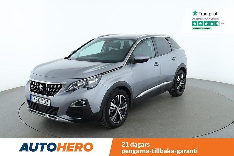 Grå Begagnad 2019 Peugeot 3008 Allure SUV | 185 000 kr (Marknadspris) - Bild 1/4
