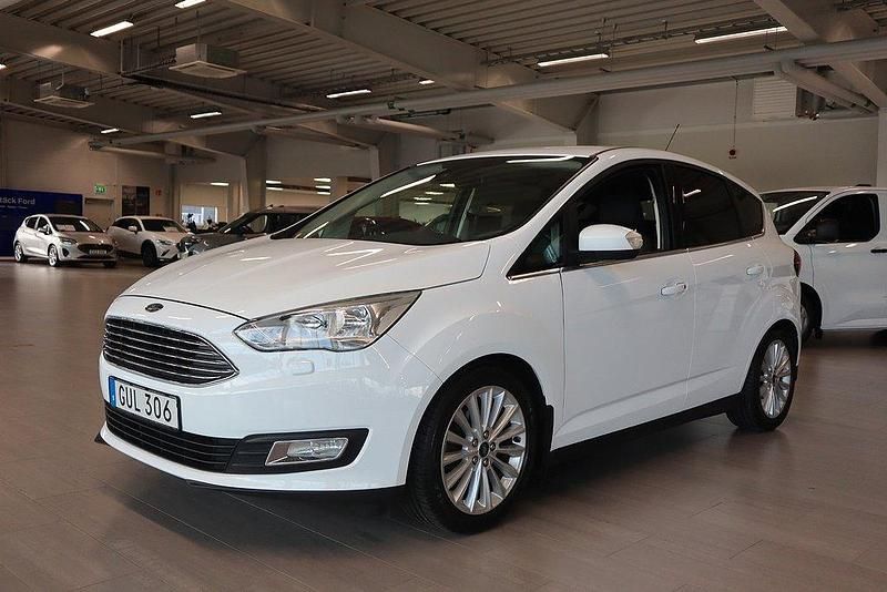 Vit Begagnad 2015 Ford C-MAX Titanium Minibuss | 104 800 kr - Bild 1/4