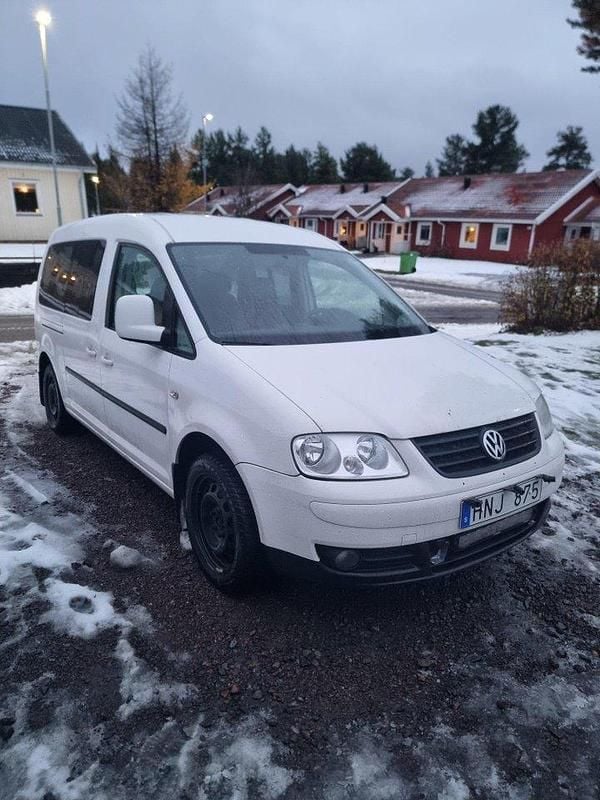 Vit Begagnad 2009 VW Caddy Maxi Minibuss | 49 000 kr (Bra pris) - Bild 1/4