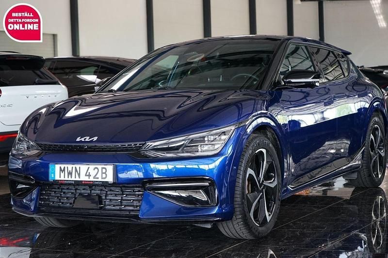 Blå Begagnad 2022 Kia EV6 3 SUV | 405 500 kr (Superpris) - Bild 1/4