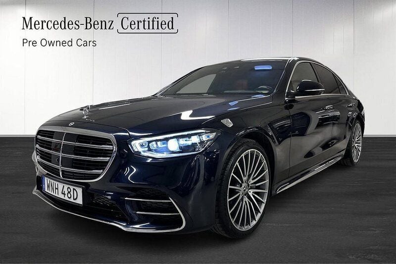 Mörkblå Begagnad 2024 Mercedes S450 AMG Sedan | 1 429 700 kr - Bild 1/4