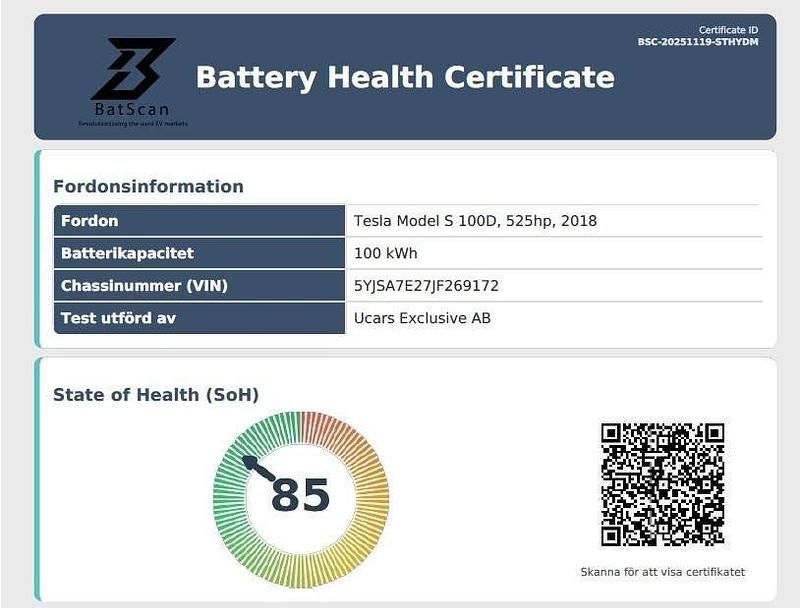 Begagnad Tesla Model S 386 kW (525 HK) 2018 Grå Halvkombi