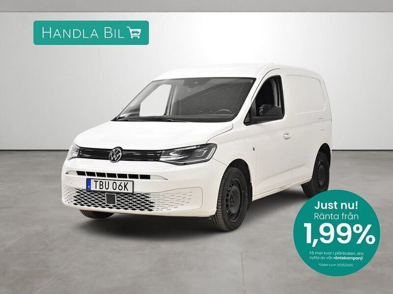 Vit Begagnad 2021 VW Caddy Minibuss | 269 900 kr (Lite dyr) - Bild 1/3