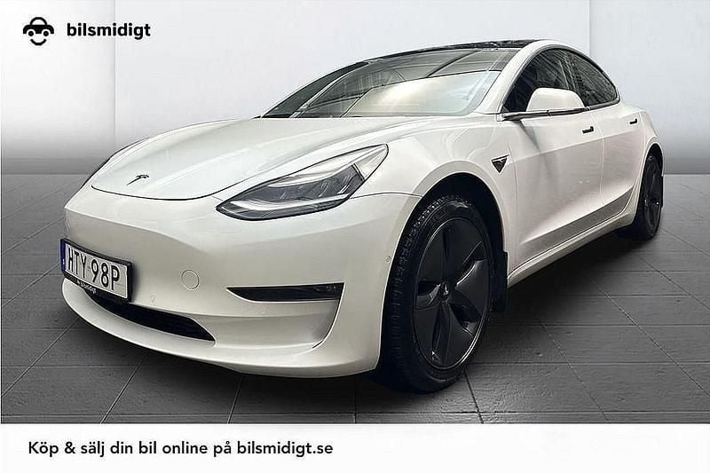 Vit Begagnad 2019 Tesla Model 3 Long Range Sedan | 218 900 kr (Marknadspris) - Bild 1/3