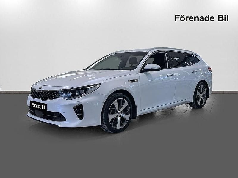 Snow white pearl Begagnad 2018 Kia Optima GT-Line Kombi | 179 000 kr (Marknadspris) - Bild 1/4