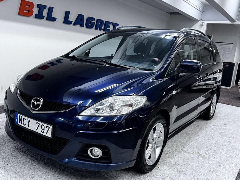 Blå Begagnad 2009 Mazda 5 Minibuss | 25 900 kr (Superpris) - Bild 1/4