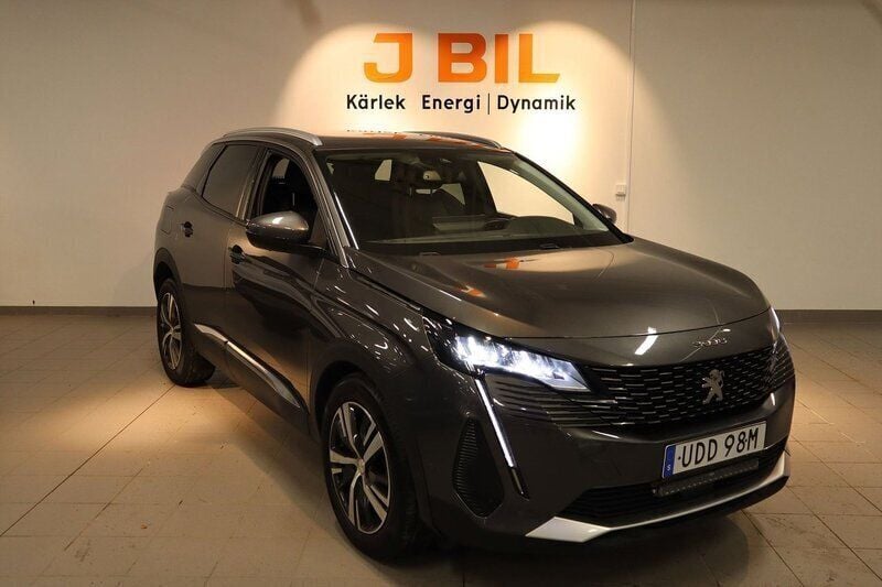 Grå Begagnad 2021 Peugeot 3008 Allure SUV | 224 900 kr (Marknadspris) - Bild 1/4