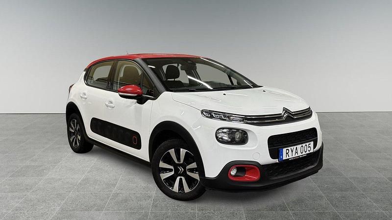 Vit Begagnad 2018 Citroën C3 Halvkombi | 59 900 kr (Marknadspris) - Bild 1/4