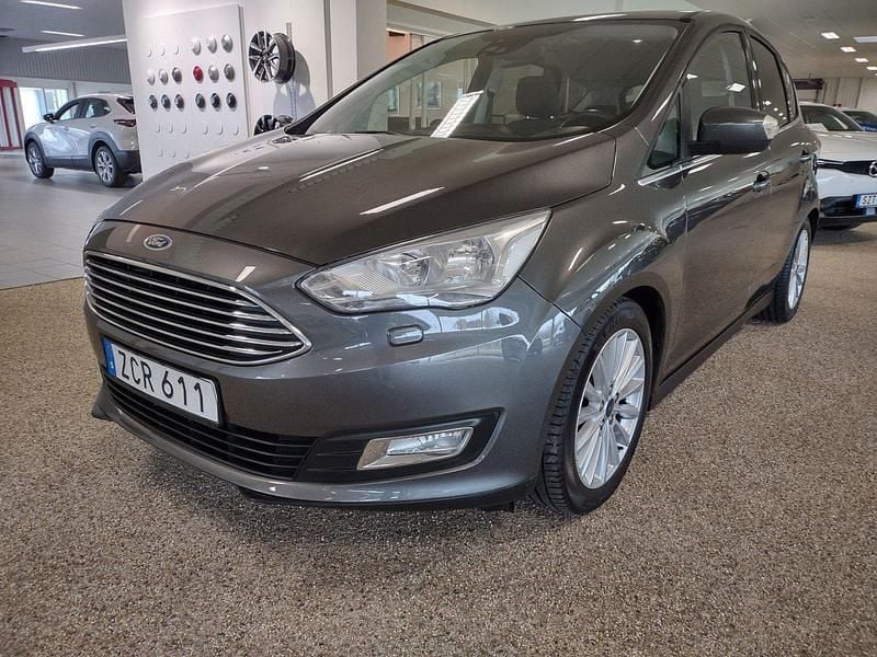 Grå Begagnad 2018 Ford C-MAX Titanium Minibuss | 119 500 kr (Superpris) - Bild 1/4