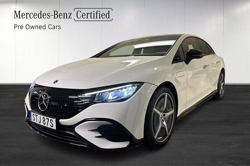 Vit Begagnad 2024 Mercedes EQE350 AMG Sedan | 649 900 kr (Bra pris) - Bild 1/4