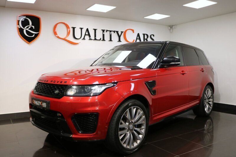 Röd Begagnad 2016 Land Rover Range Rover Sport SVR SUV | 459 000 kr (Marknadspris) - Bild 1/4
