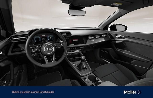 Brilliantsvart Begagnad 2023 Audi A3 Advanced Plus Sedan | 239 900 kr (Bra pris) - Bild 1/4