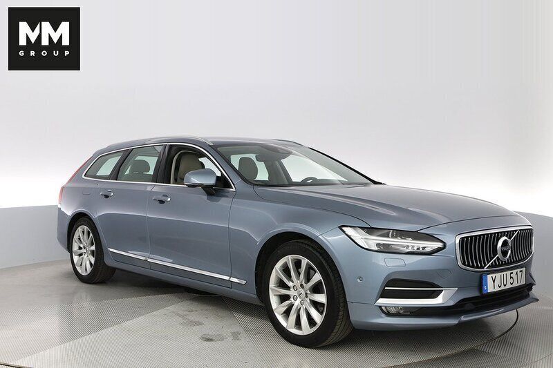 Ljusblå (blå) Begagnad 2017 Volvo V90 Inscription Kombi | 276 000 kr (Marknadspris) - Bild 1/4