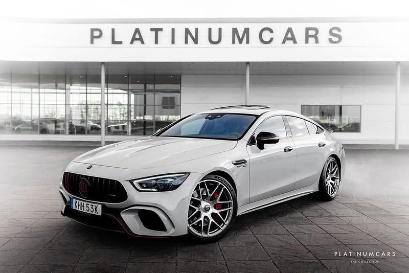 Silver (hightechsilver) Begagnad 2021 Mercedes AMG GT 63 AMG Sportkupé | 1 399 000 kr (Dyr) - Bild 1/4