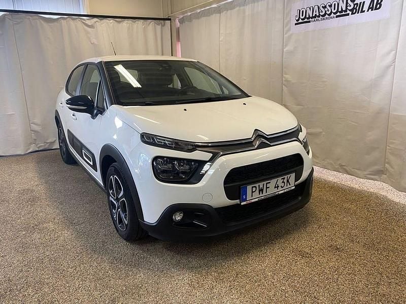 Vit Begagnad 2021 Citroën C3 Feel Halvkombi | 124 900 kr (Marknadspris) - Bild 1/4