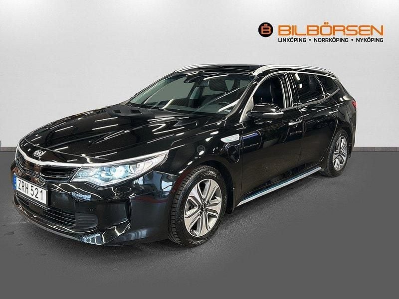 Svartmetallic Begagnad 2018 Kia Optima Hybrid 2 Sedan | 184 900 kr (Marknadspris) - Bild 1/4