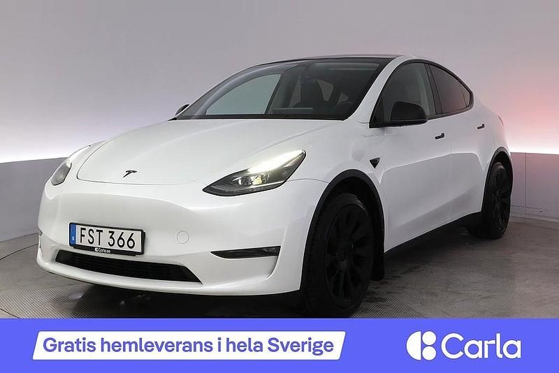 Vit Begagnad 2023 Tesla Model Y Long Range AWD SUV | 383 990 kr (Marknadspris) - Bild 1/4