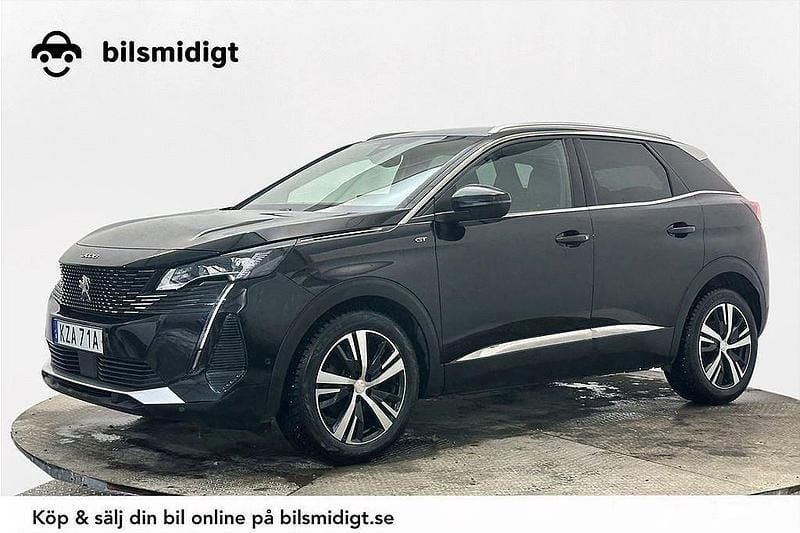 Svart Begagnad 2021 Peugeot 3008 GT-line SUV | 229 900 kr (Bra pris) - Bild 1/4