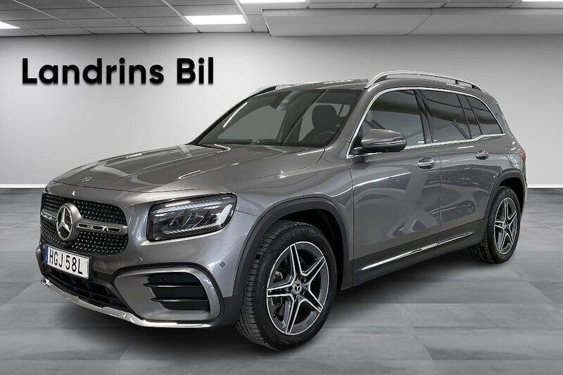 Mörkgrå Begagnad 2024 Mercedes GLB220 AMG line SUV | 489 900 kr (Marknadspris) - Bild 1/4