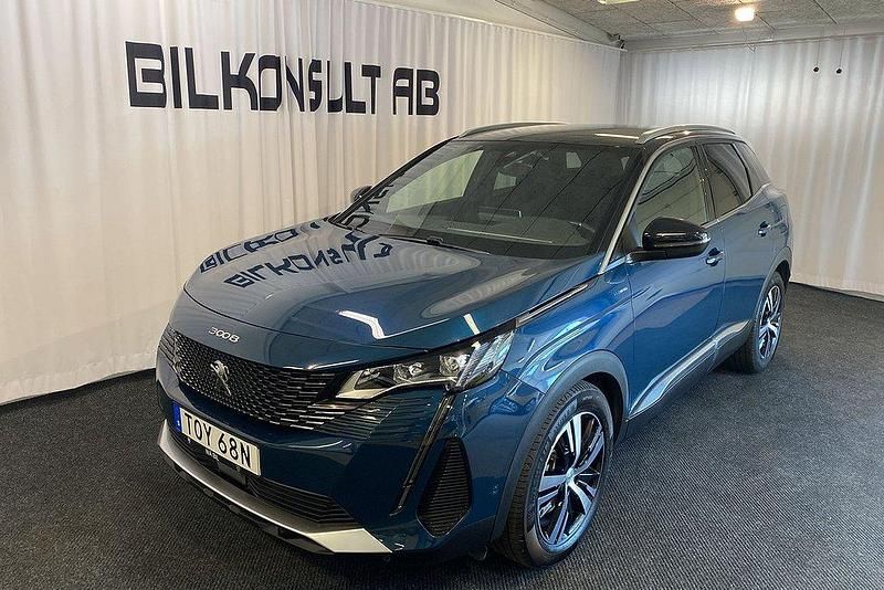 Blå Begagnad 2022 Peugeot 3008 GT SUV | 265 000 kr (Marknadspris) - Bild 1/4