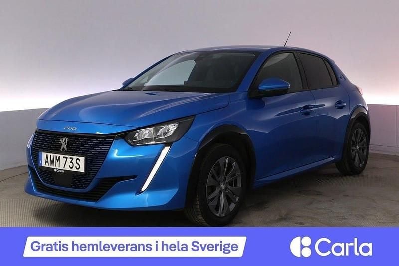 Begagnad Peugeot e-208 Allure 100 kW (136 HK) 2020 Blå Halvkombi