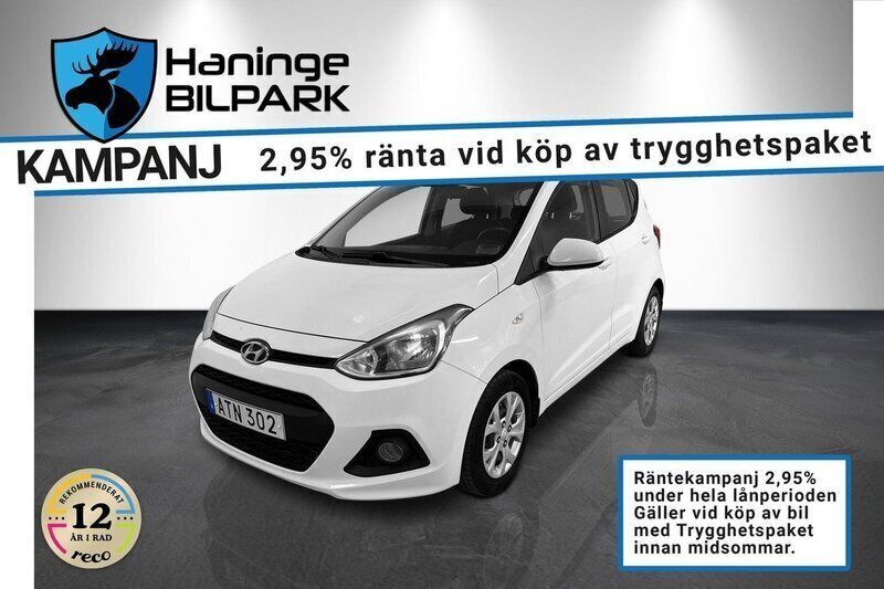 Vit Begagnad 2013 Hyundai i10 Halvkombi | 59 900 kr (Marknadspris) - Bild 1/2