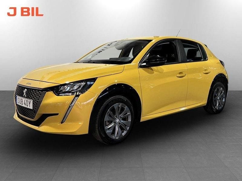 Gul Begagnad 2022 Peugeot e-208 Active Halvkombi | 194 900 kr (Marknadspris) - Bild 1/4