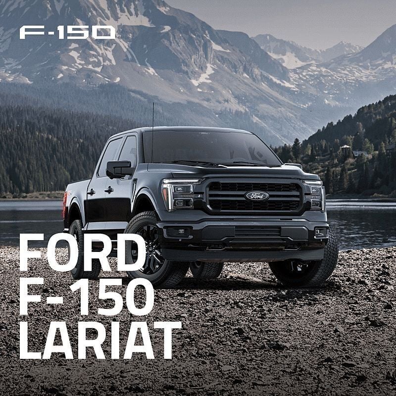 Svart Ny 2025 Ford F-150 Lariat Pickup | 1 061 250 kr (Marknadspris) - Bild 1/4