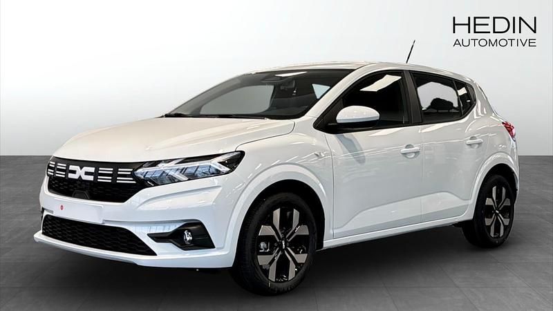Vit (white) Ny 2025 Dacia Sandero Expression Halvkombi | 219 900 kr (Bra pris) - Bild 1/4