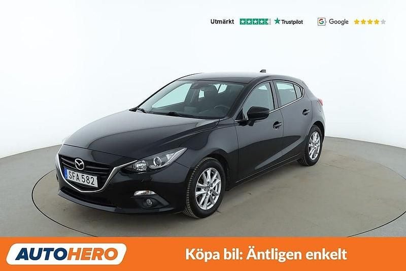Svart Begagnad 2015 Mazda 3 Inclusive Halvkombi | 125 000 kr (Marknadspris) - Bild 1/4
