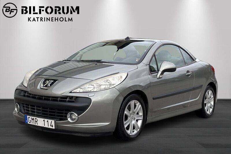 Ljusgrå Begagnad 2007 Peugeot 207 CC Cab | 74 900 kr (Lite dyr) - Bild 1/4