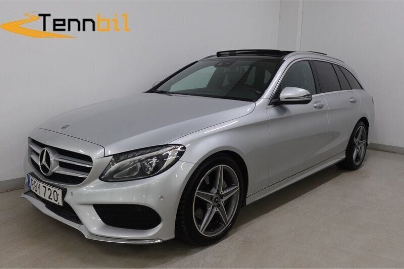 Silver Begagnad 2018 Mercedes C220 AMG Kombi | 199 900 kr (Bra pris) - Bild 1/4