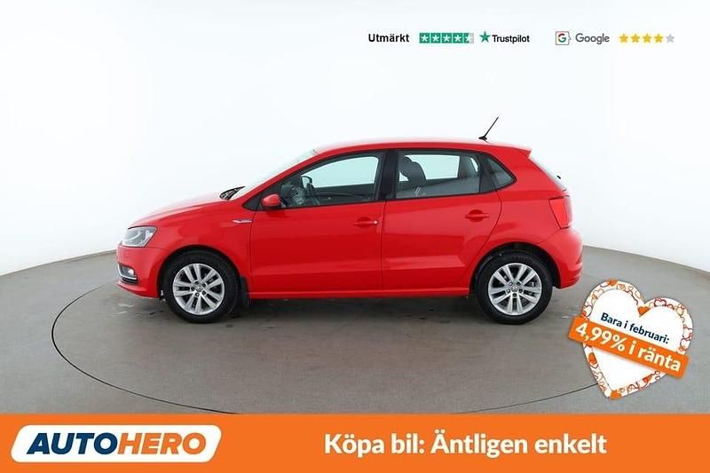 Begagnad VW Polo 91 HK (66 kW) 2015 Röd Halvkombi