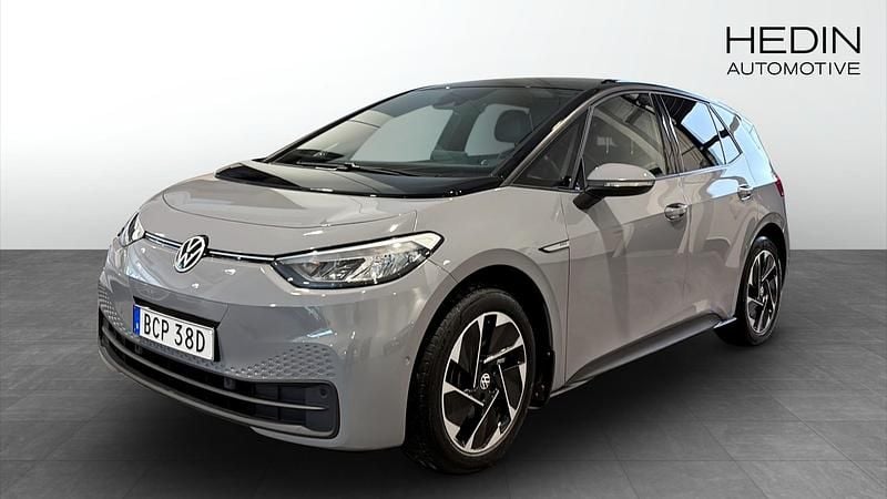 Begagnad VW ID.3 Pro 150 kW (204 HK) 2022 Grå Halvkombi