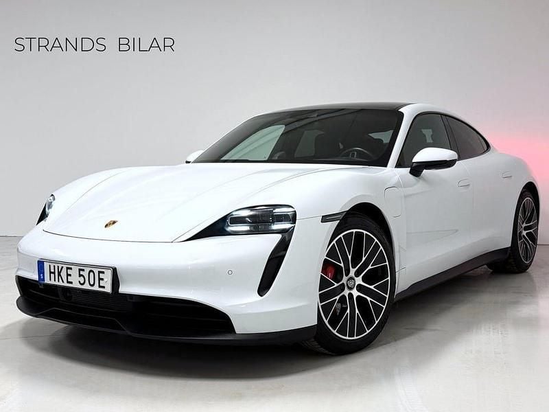 Vit Begagnad 2021 Porsche Taycan 4S Sport Sedan | 649 000 kr (Bra pris) - Bild 1/4